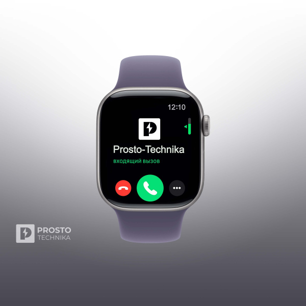 Apple Watch S11 42mm Space Gray Sport Band Purple Fog S/M
